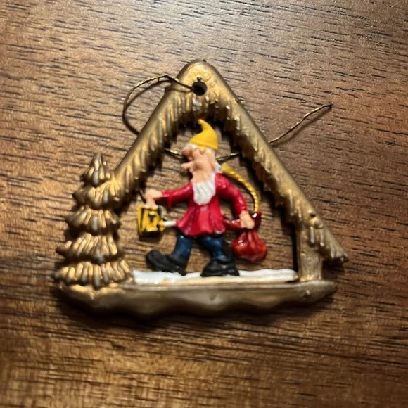 5 Vintage ornaments ItalianDiorama Christmas Made in Italy ( 1950s)